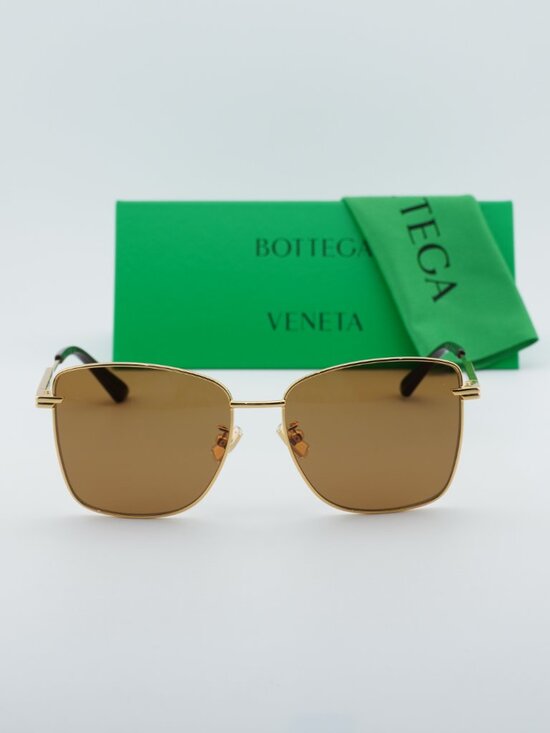 Bottega Veneta BV1237S 002 Square Sunglasses - Gold\\Brown main image 10